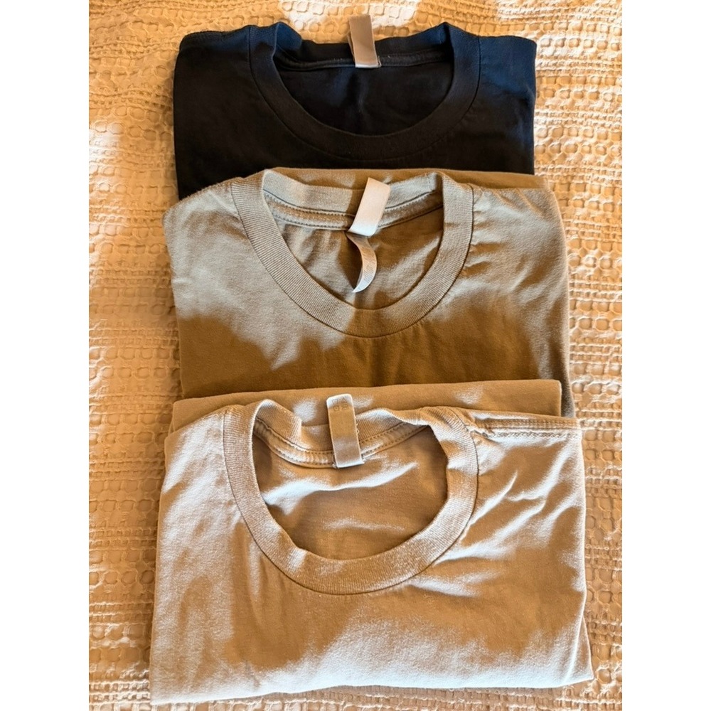 Next Level Apparel T-Shirt Bundle Mens Medium Black Olive Tan